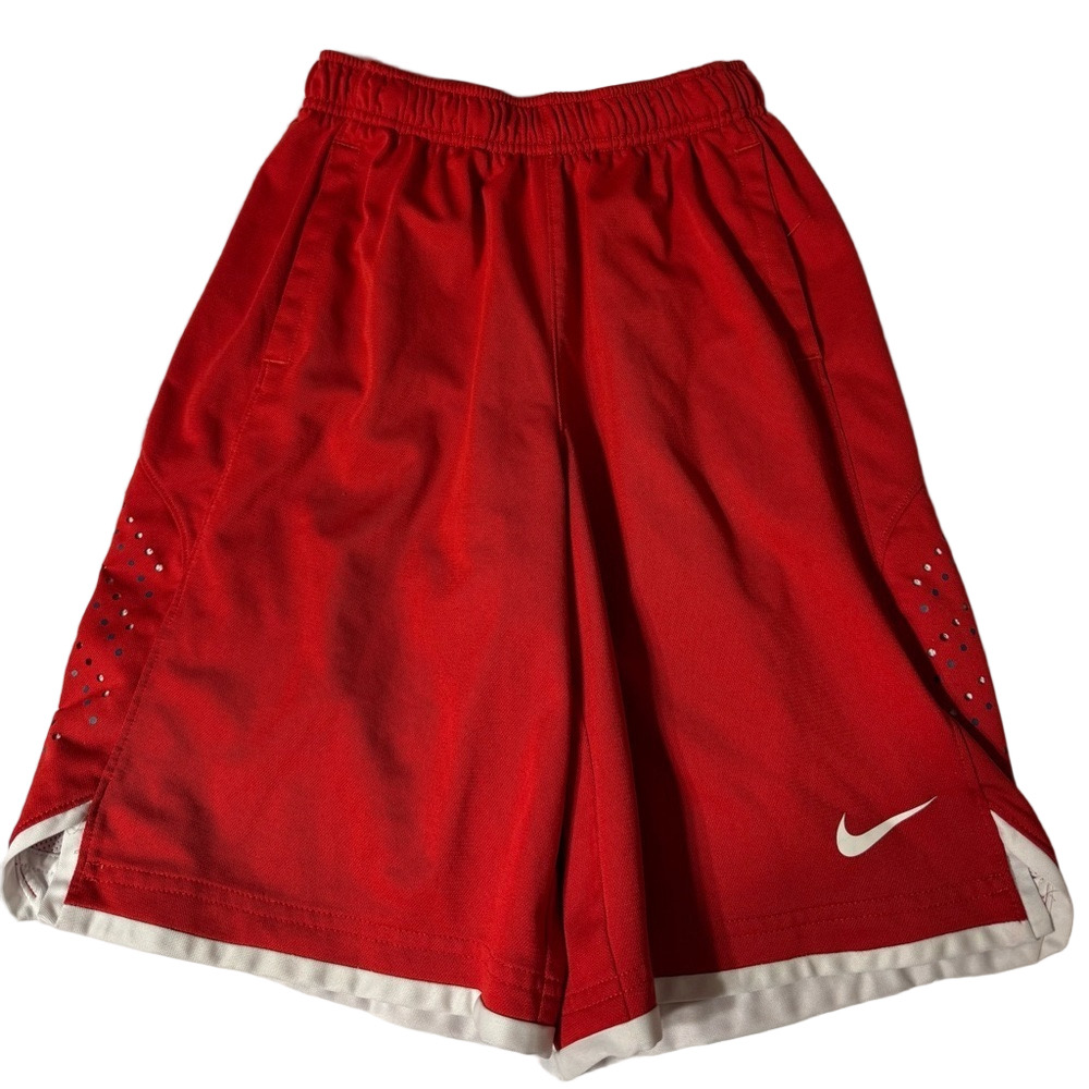 Nike Unisex Red Youth Medium 10-12 Years Long Length Basketball Shorts Active